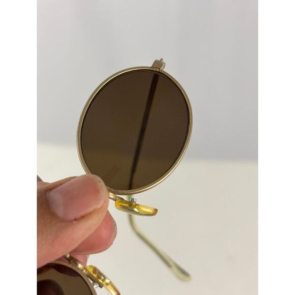 Vintage 1990s Round Children Sunglasses Gold - Picture 12 of 15